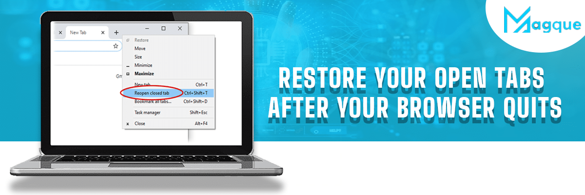 restore your open tabs