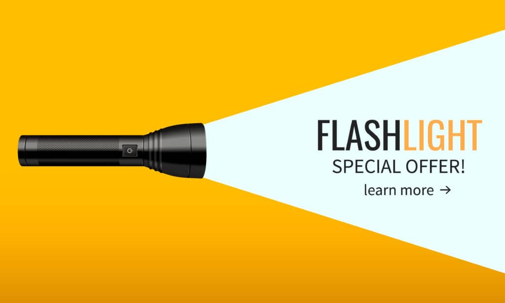 Flashlight AD Realistic Banner